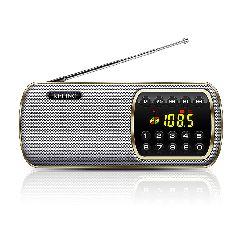 科凌 F3收音机老人 老年随身听外放音乐播放器便携式迷你插卡充电(标准版)