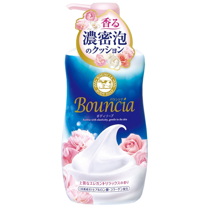 COW STYLE牛乳石碱牛奶玫瑰花香味沐浴露550ml 清爽带泵单瓶装成人沐浴乳 持久留香 日本进口