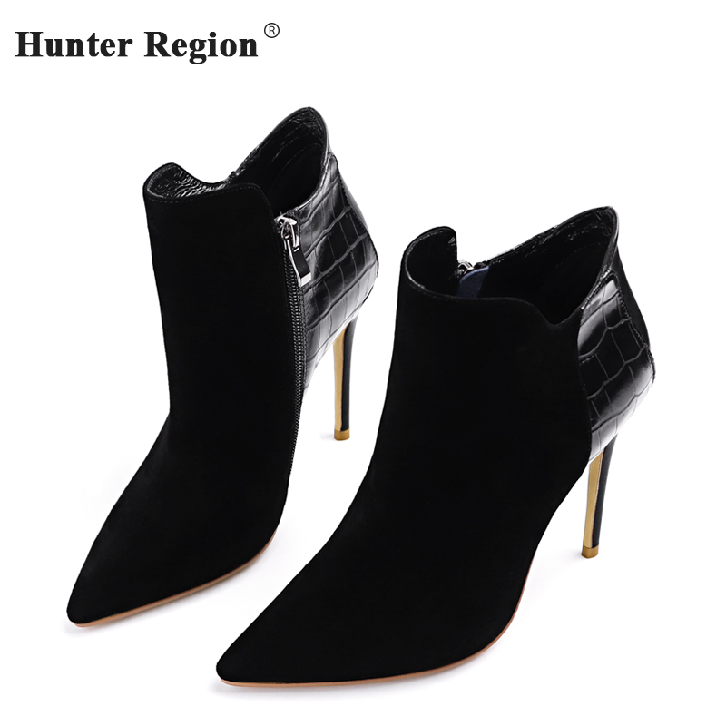 Hunter Region 秋冬新款品味时尚羊京高跟鞋