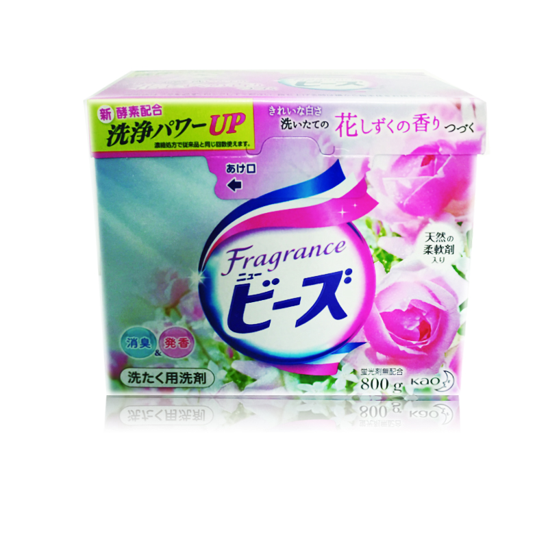 日本原装进口 花王玫瑰花果香型洗衣粉 800g/盒