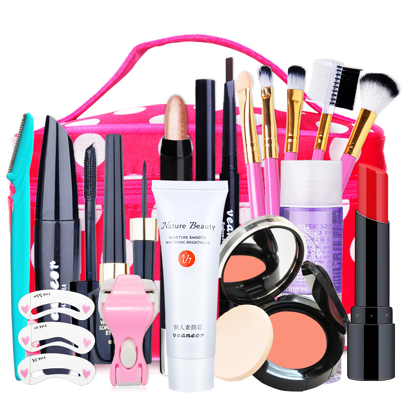 芬呢欧（veaneor） 初学者化妆品彩妆套装全套组合韩国裸妆淡妆学生新手美妆工具 11件套清新自然妆+9件赠品