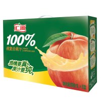 汇源果汁1L100%浓缩纯果汁 桃汁饮料1L*6盒便携礼盒官方旗舰店