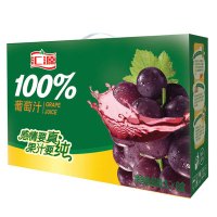 汇源果汁 100%纯果汁 葡萄汁饮料 1L*6盒 便携礼盒官方旗舰店