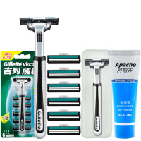 [5刀头1刀架]吉列威锋手动剃须刀男士锋速老式刮胡刀刀头双层刀片