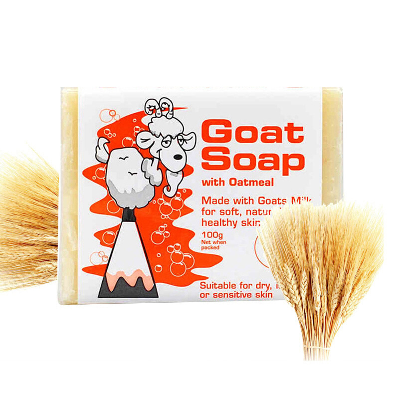 澳洲Goat Soap手工山羊奶皂 燕麦味100g 1块装 Goatsoap羊奶滋润保湿手工皂洁面皂香皂肥皂澳大利亚进口