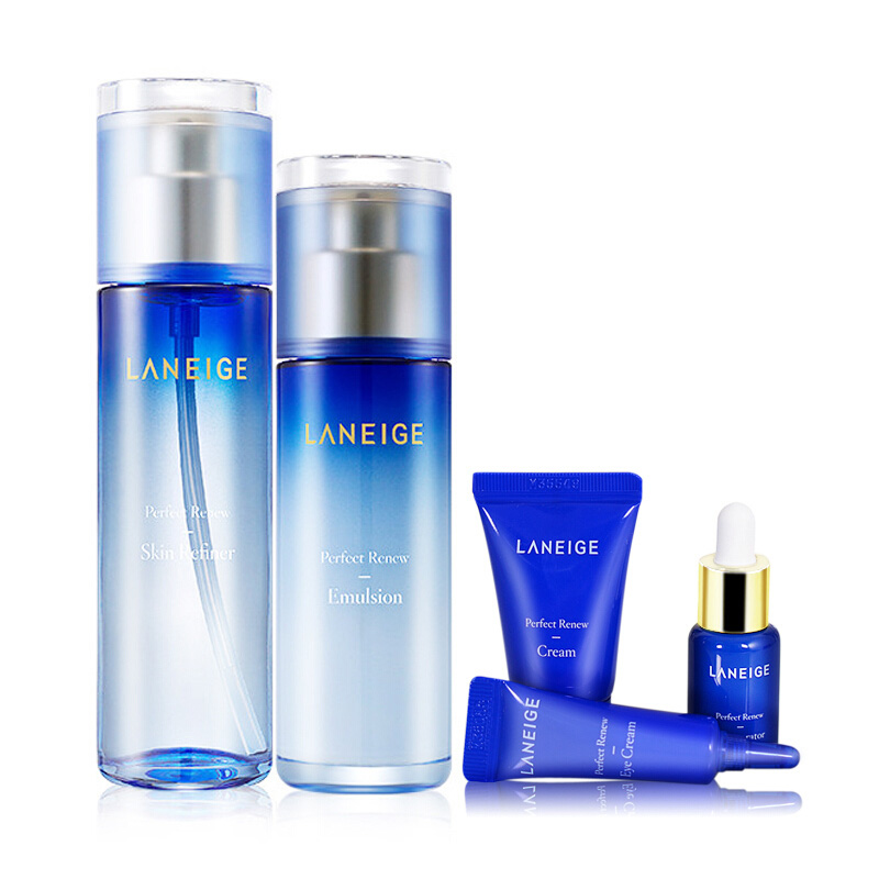 兰芝(Laneige)水乳套装 滋润款(水200ml+乳125ml+睡眠面膜20ml+水库精华15ml+面霜10ml)