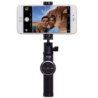 摩米士(MOMAX)蓝牙自拍杆 旅游自拍神器 一体式折叠自拍杆 适用于苹果三星安卓手机Selfie Pro 50CM黑色