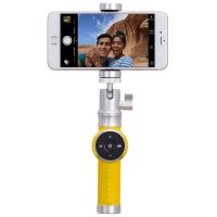 摩米士(MOMAX)蓝牙自拍杆 旅游自拍神器 一体式折叠自拍杆 适用于苹果三星安卓手机Selfie Pro 50CM黄色
