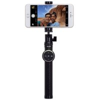 摩米士(MOMAX)蓝牙自拍杆 旅游自拍神器 一体式折叠自拍杆 适用于苹果三星安卓手机Selfie Pro 90CM黑色