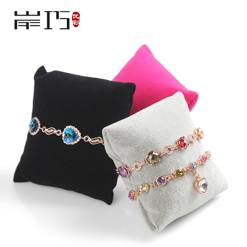 洋子(YangZi)绒面首饰展示架 手表手链架 小枕头饰品收纳架 珠宝展示道具