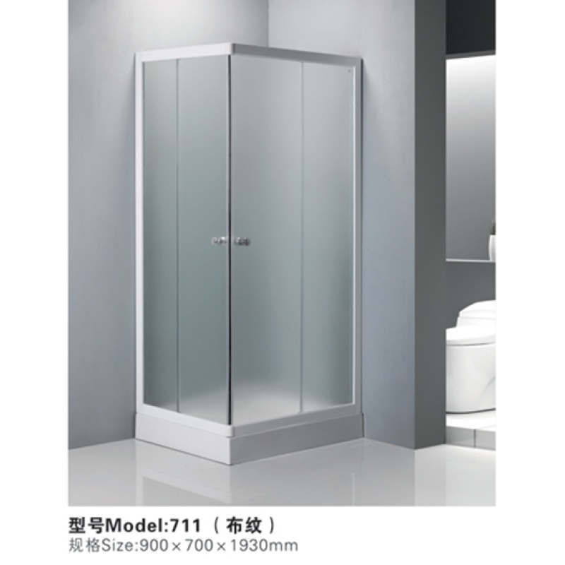 洋子(YangZi)(LAN Miu)简易淋浴房浴室卫生间钢化玻璃房长方形沐浴洗浴洗澡房新款 90*70布纹 不含蒸汽