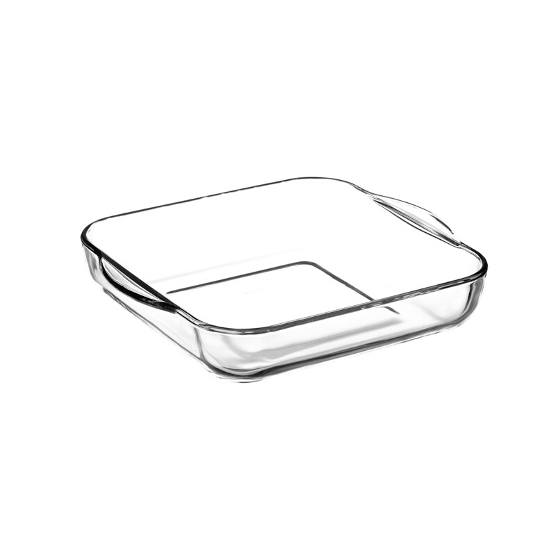 洋子(YangZi)长方形双耳玻璃芝士焗饭盘微波炉烤盘碗鱼盘子烤箱专用
