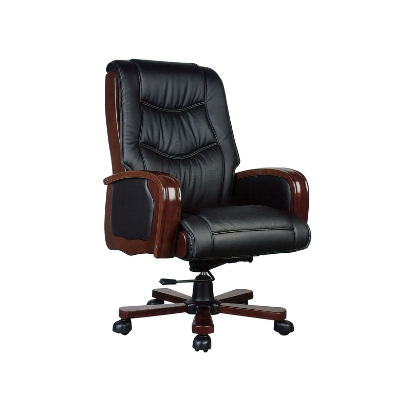 洋子(YangZi)优质真皮老板椅|真皮转椅电脑椅|升降实木转椅|办公椅子