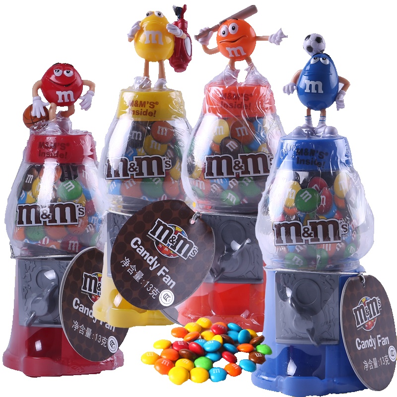 M&M’s 进口 mm豆 糖果巧克力豆 儿童玩具 5寸糖果机 内含13gmm巧克力豆