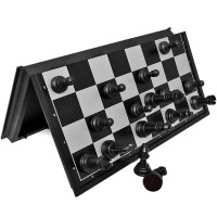 国际象棋磁性折叠棋盘套装闪电客成人儿童入门游戏 黑白小号