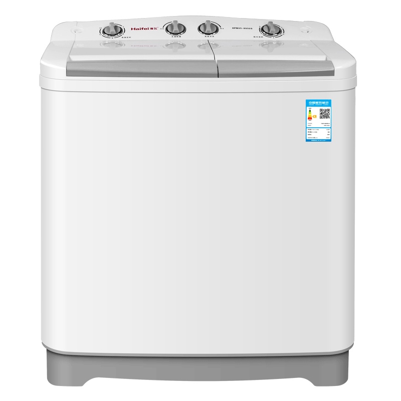 海飞10公斤带4个旋转按钮大尺寸双桶洗衣机半自动双缸洗衣机大容量双电机