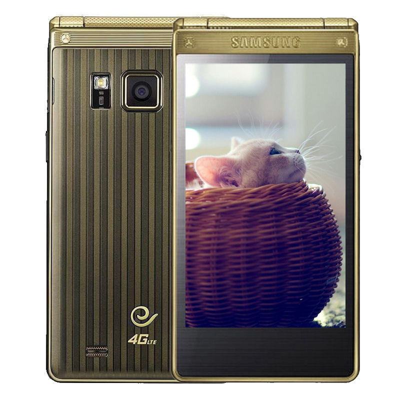 [二手9成新]三星 W2015 翻盖双屏手机 电信4G 尊贵金 2G+16G