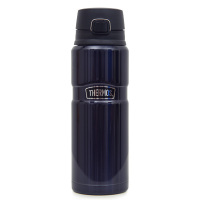 膳魔師(THERMOS) 保温杯SK4000大容量710ML水杯304不锈钢户外办公长效保温保冷一键开启出行深蓝色通用