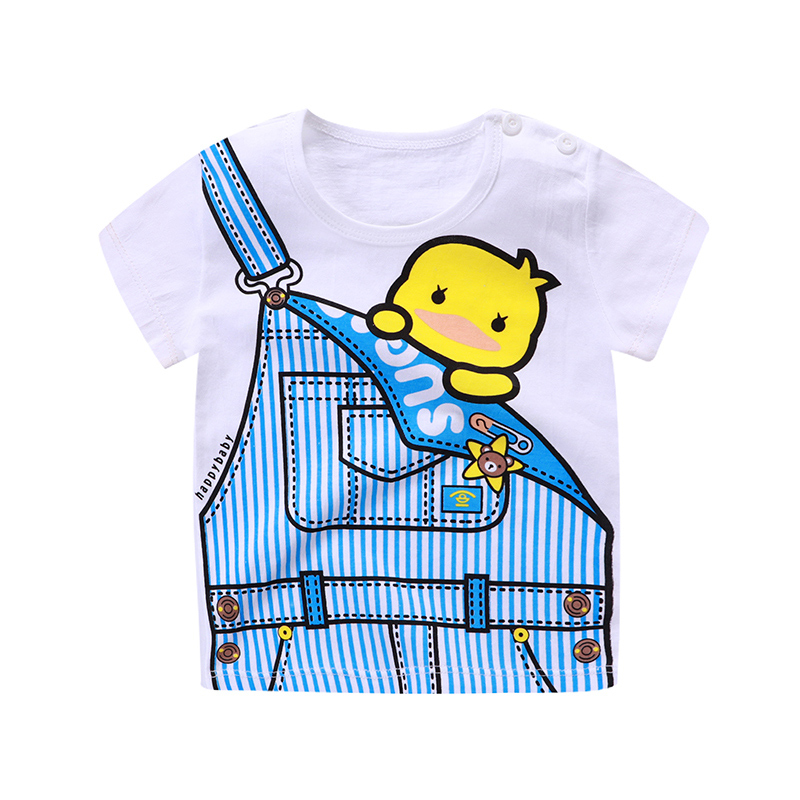 2019夏季新品纯棉儿童短袖T恤0-7岁童装单上衣