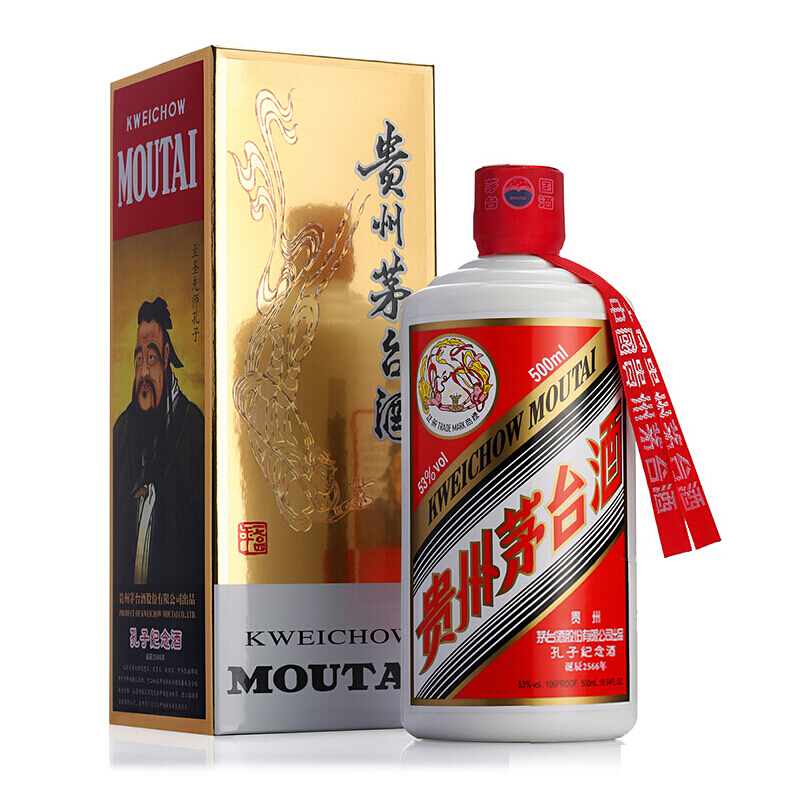 茅台 53度 酱香型白酒 孔子酒 纪念酒500ml 单瓶装