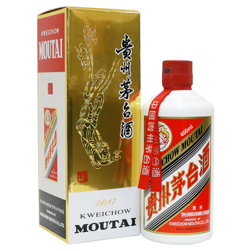 茅台飞天 53度 酱香型白酒 茅台八两装 400ml