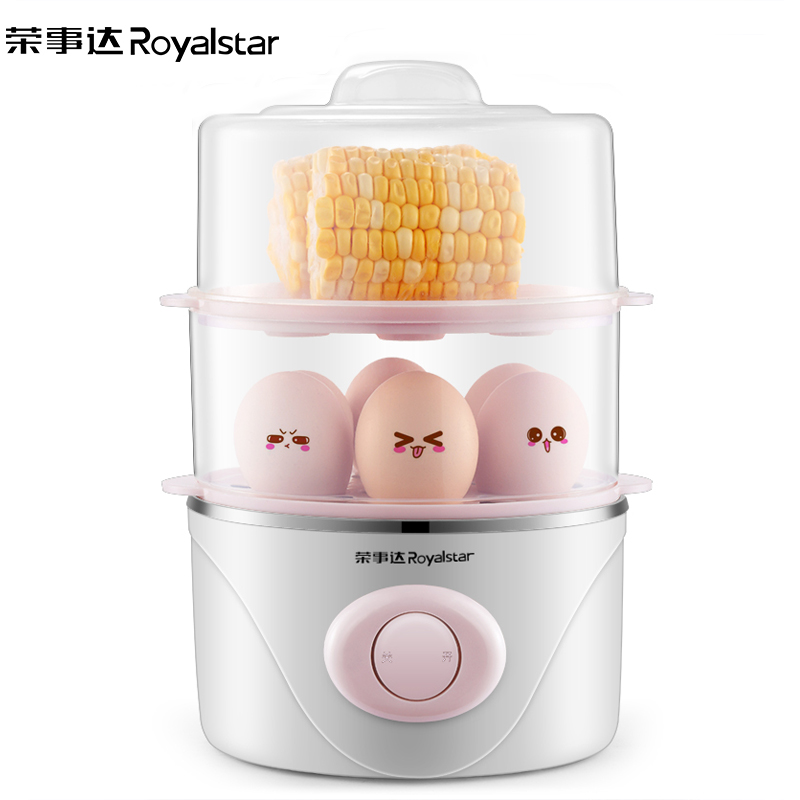 荣事达(Royalstar)煮蛋器蒸蛋器双层家用迷你小型早餐神器煮鸡蛋机自动断电