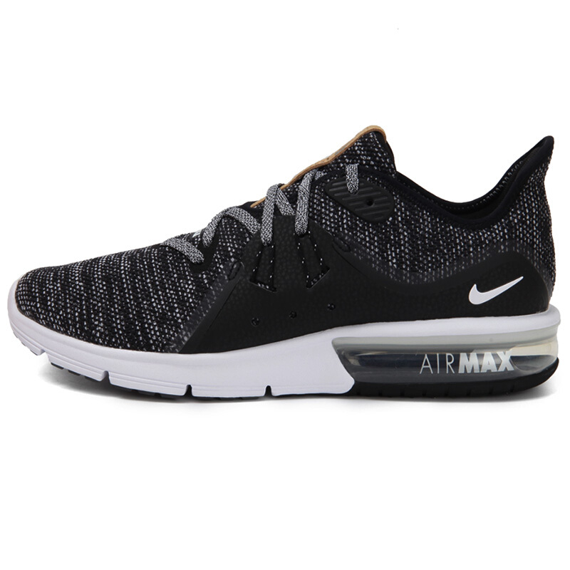 NIKE耐克运动鞋男鞋2017冬季新款AIRMAX气垫休闲耐磨跑步鞋黑色921694-011 WT
