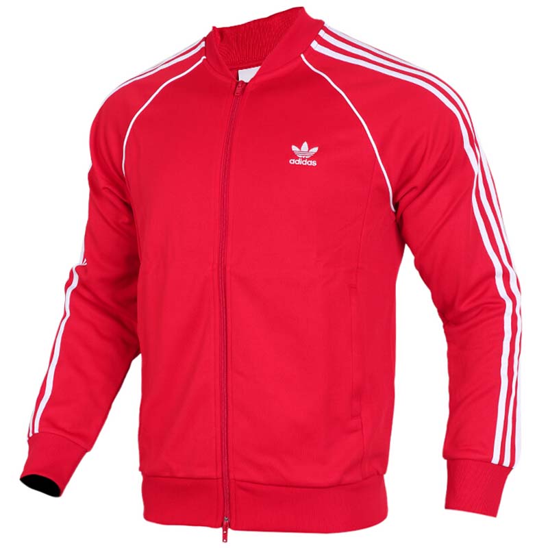 Adidas阿迪达斯男装夹克2018春季新款三叶草运动休闲立领透气外套CW1256 WT