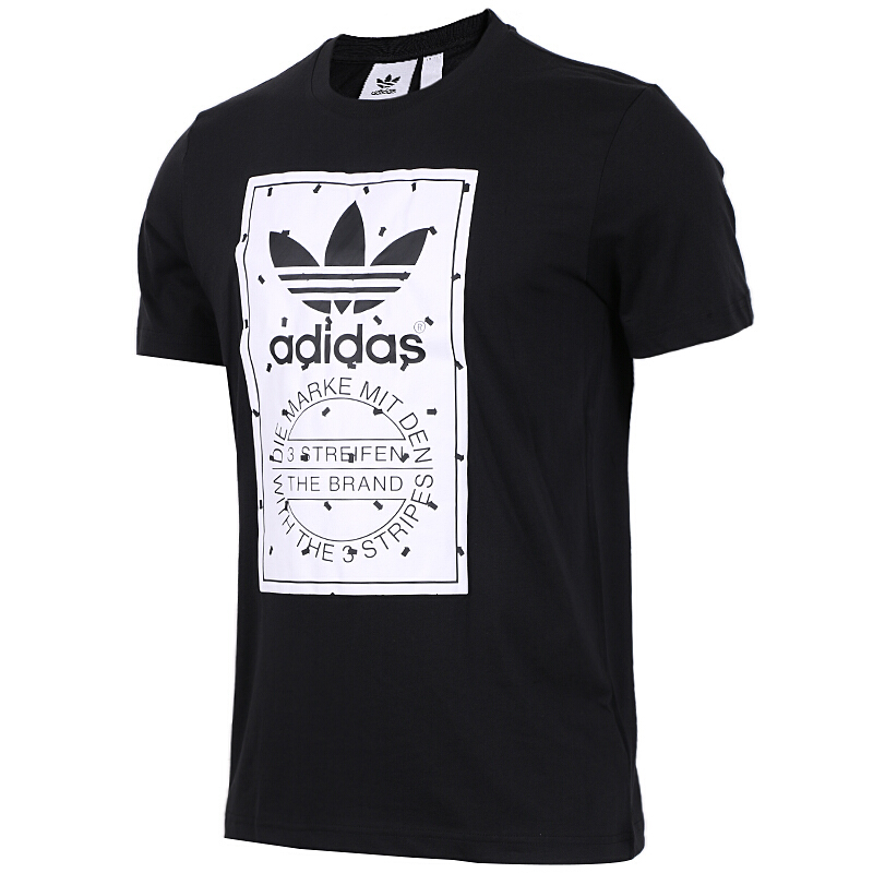 Adidas阿迪达斯三叶草男装2018夏季新款运动休闲舒适透气圆领短袖T恤CZ1761