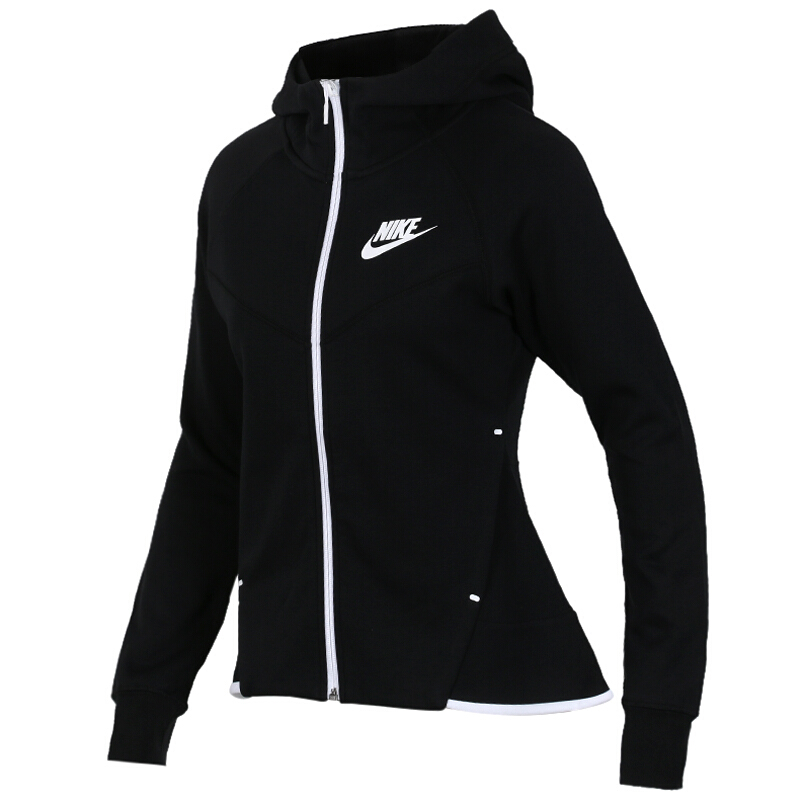 NIKE耐克女装 2018秋季新款运动服透气舒适轻便连帽宽松防风休闲夹克外套 930760-011