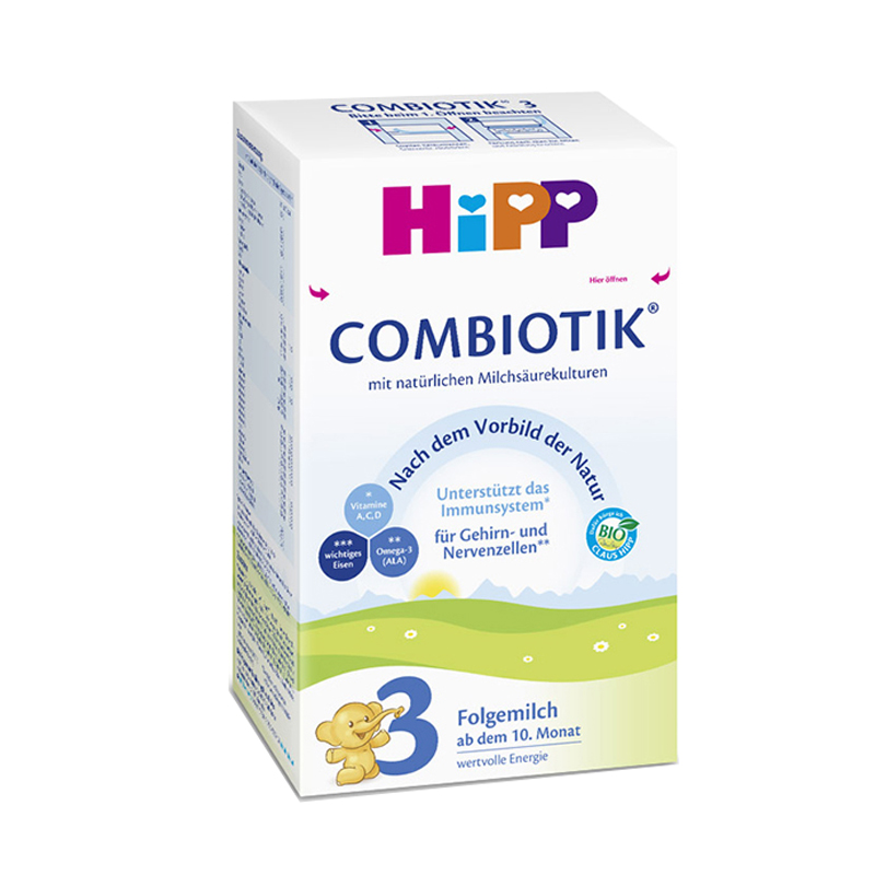 Hipp喜宝德国有机COMBIOTIK较大婴儿配方奶粉3段 10-12个月 600g*1(全球购)
