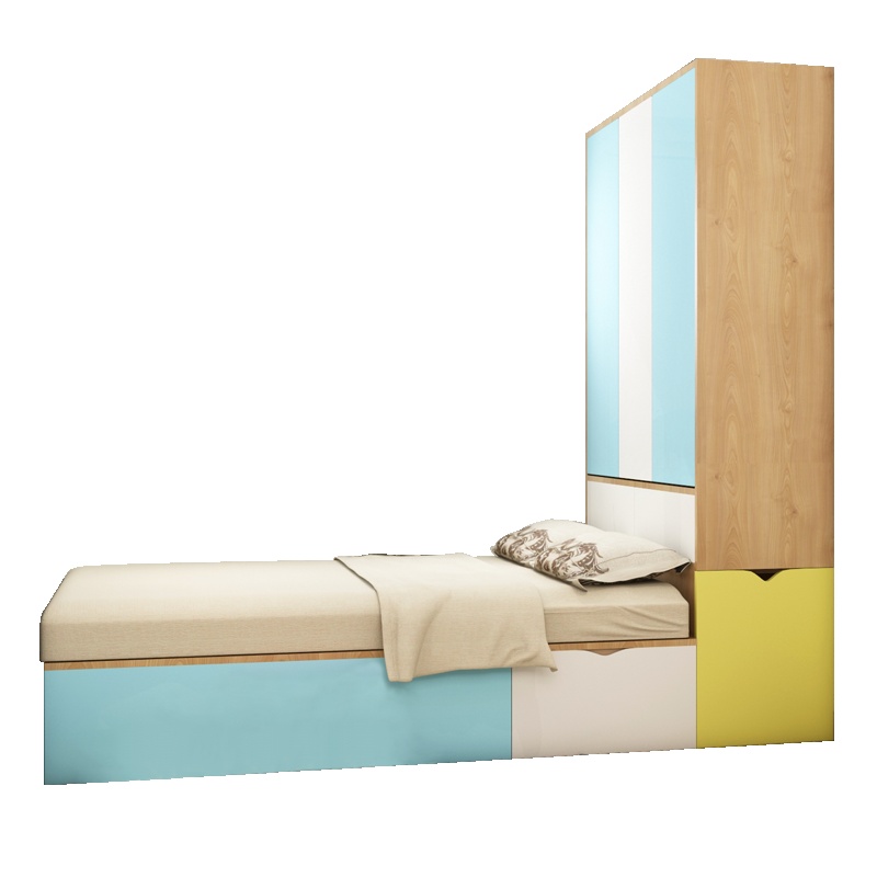 凯丽罗拉 床 榻榻米床现代简约板式床多功能收纳床柜一体组合床气动高箱储物床