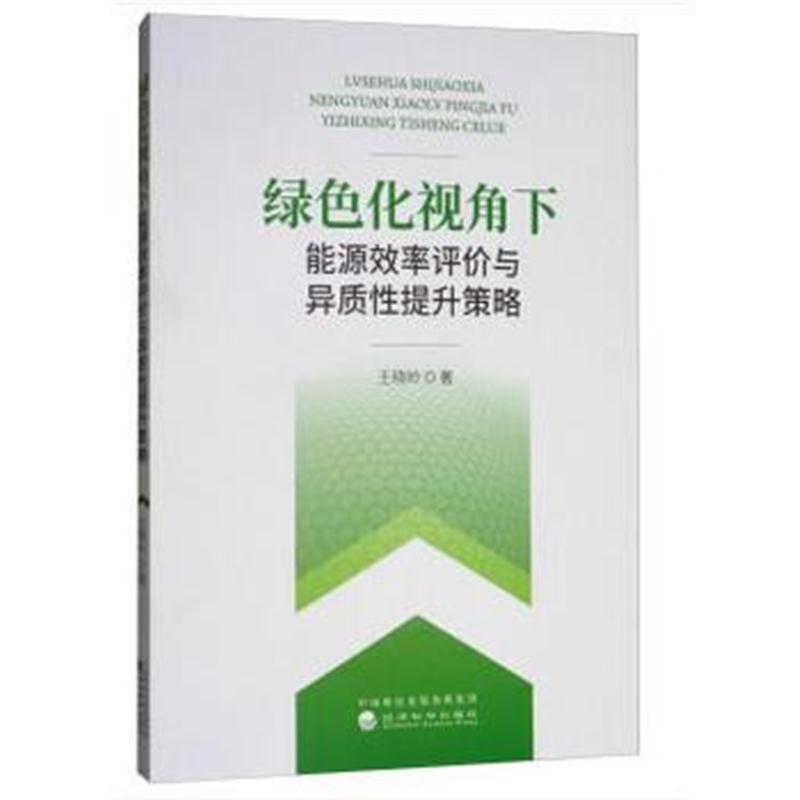 正版书籍 绿色化视角下能源效率评价与异质性提升策略 9787514189445 经济