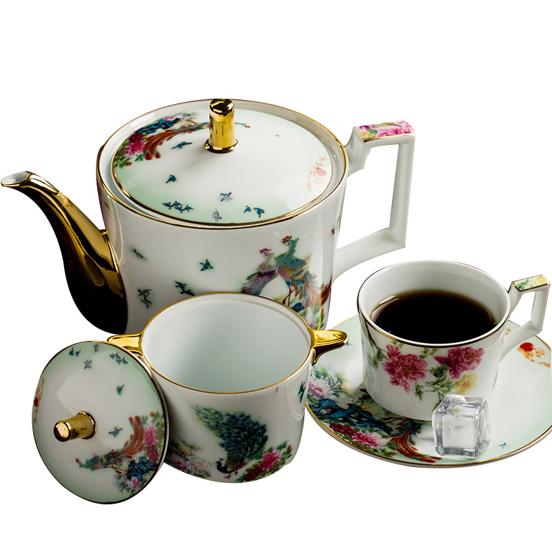 风源欧式咖啡杯套装英式下午茶茶具高白泥陶瓷中式咖啡具