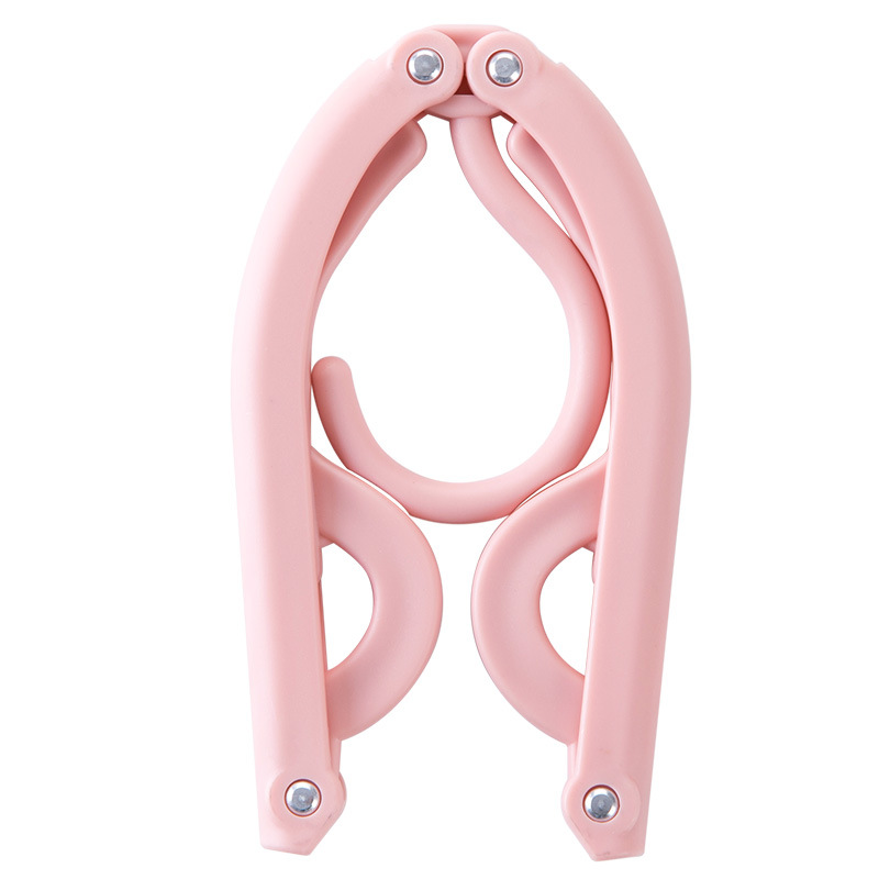 【5个装】可折叠魔术旅行衣架 便携户外旅游防滑衣架 塑料晾衣架衣撑子