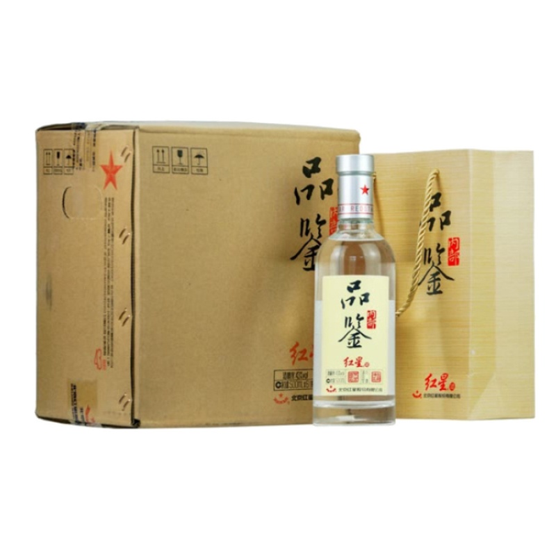 北京红星二锅头43度品鉴清香型 白酒500ml*6瓶白酒整箱(新版)正品
