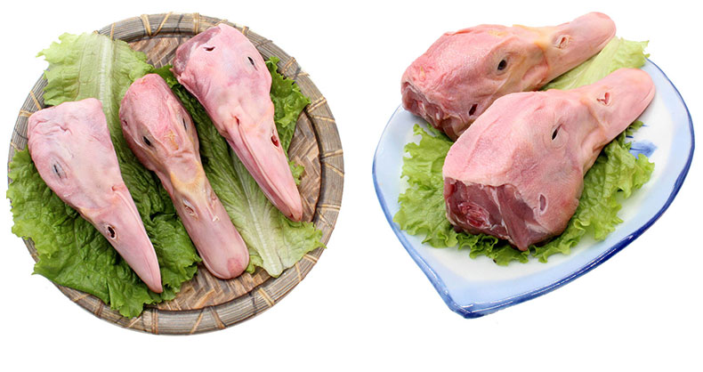 新鲜鸭头 2斤 生鸭头 食品冻鸭 零食非生鲜