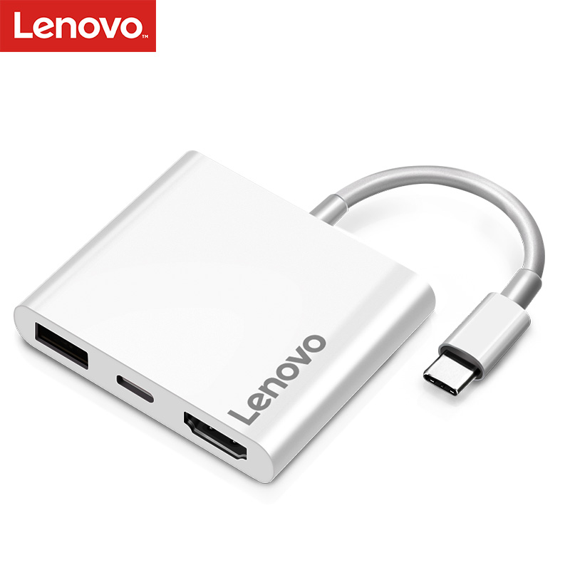 联想 原装转接线Type-c转HDMI+USB3.0多功能转接器 适配器Thinkpad 苹果MacBook 笔记本通用