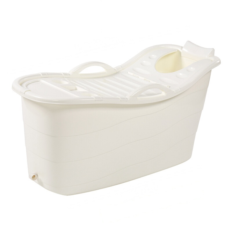 大号沐浴桶儿童洗澡桶加厚塑料保温家用浴缸浴盆大人泡澡桶纯白色升级版1.2米+礼包都市诱惑