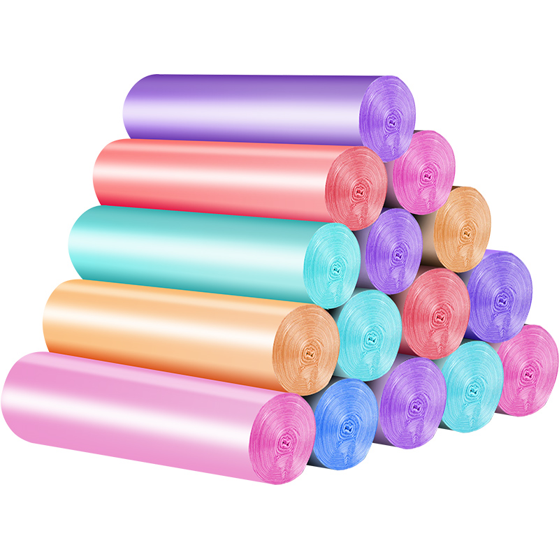 【2袋12卷共240只装】卷装厨房家用办公彩色垃圾袋塑料袋45*50cm
