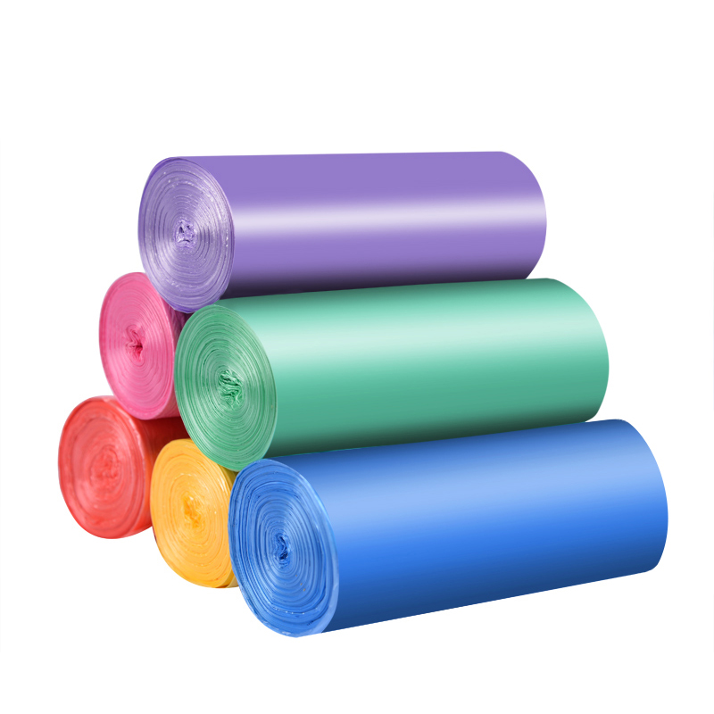[6卷共120只装]卷装厨房家用办公彩色塑料袋垃圾袋45*50cm