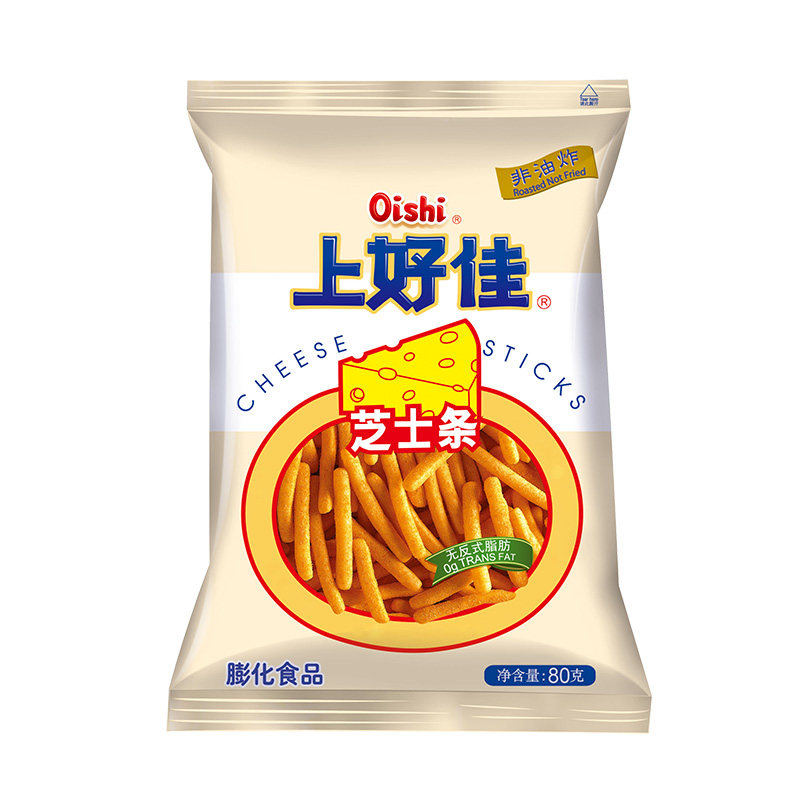 上好佳 膨化食品 芝士条 80g*4包(休闲零食)