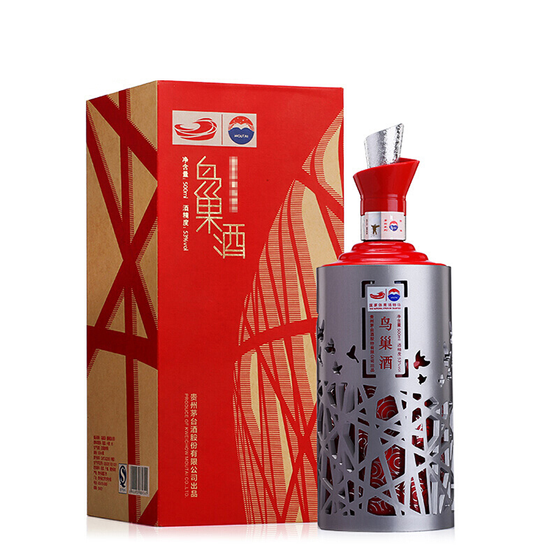 贵州茅台酒出品 53度鸟巢酒白酒 酱香型 500ml