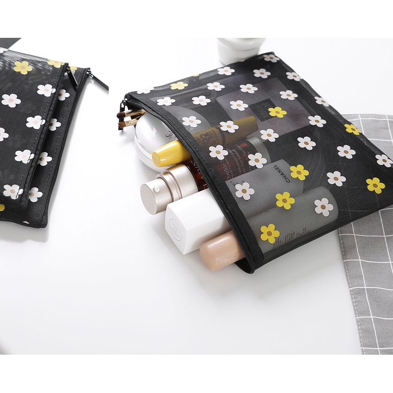 网纱化妆包小号韩国便携迷你洗漱包简约随身化妆品大容量女收纳袋（请先与客服确认再下单）