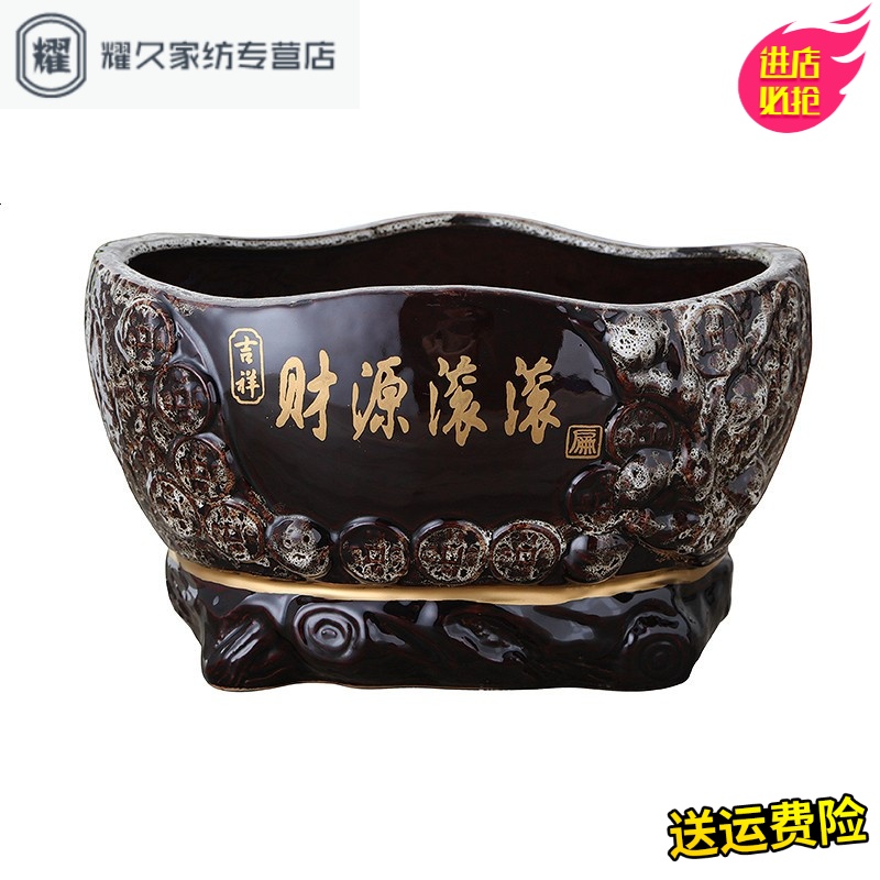 永德吉简约创意个性陶瓷花盆特大号特色客厅室内桌面陶瓷花盆无托盘NQ2541