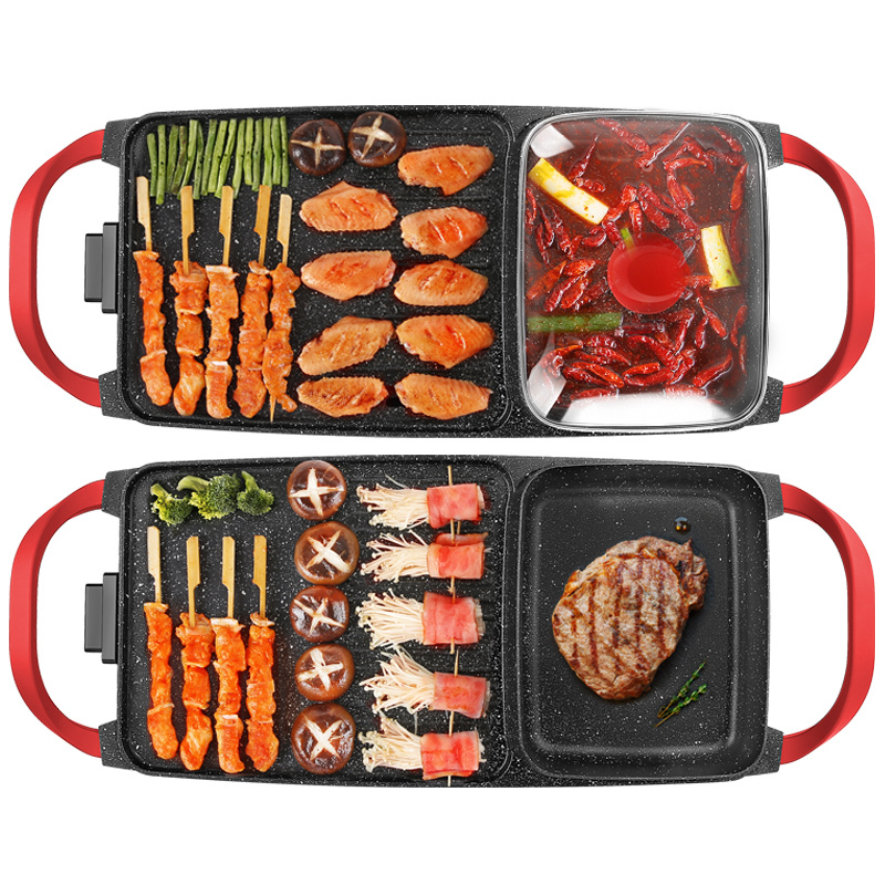 荣事达(Royalstar)煎烤盘电烤盘商用电烤盘韩式多功能室内烤肉机家用火锅煮涮烤一体电烤锅