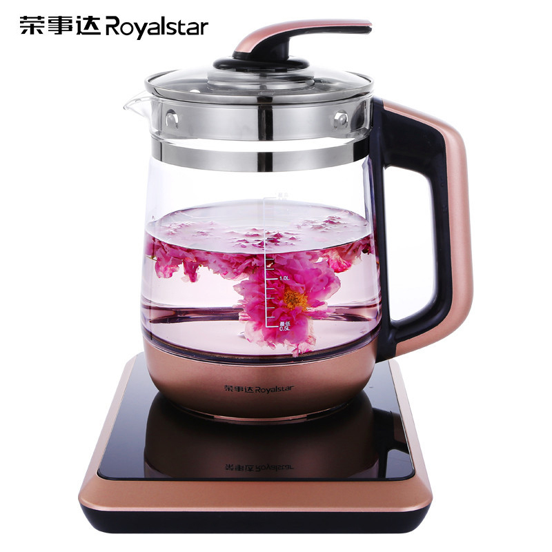 荣事达（Royalstar）养生壶家用全自动加厚玻璃电煮茶壶多功能烧水煮茶器黑茶煎药壶1.8升