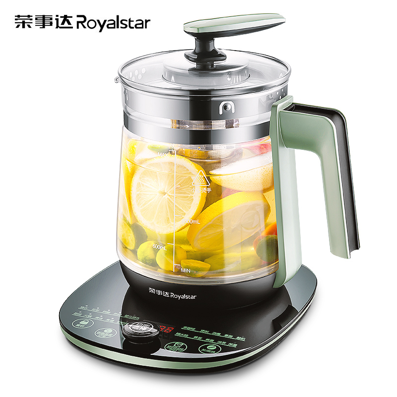 荣事达(Royalstar)养生壶加厚高硼硅玻璃全自动电热水壶保温药壶养生水壶1.8L容量