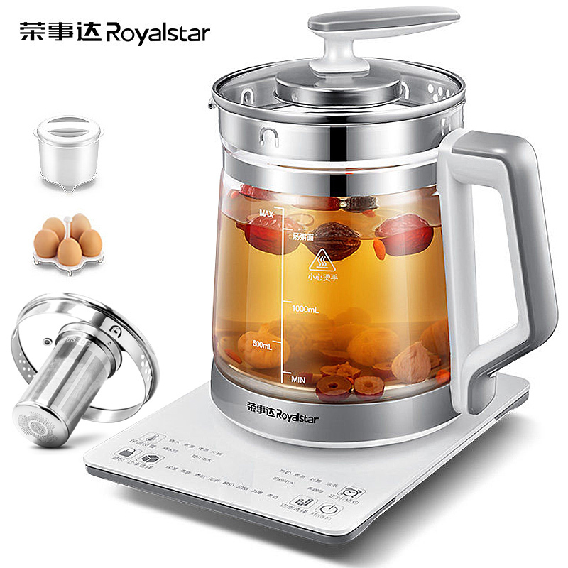 荣事达(Royalstar)养生壶家用多功能全自动电玻璃加厚分体多功能保温电热水壶1.8升
