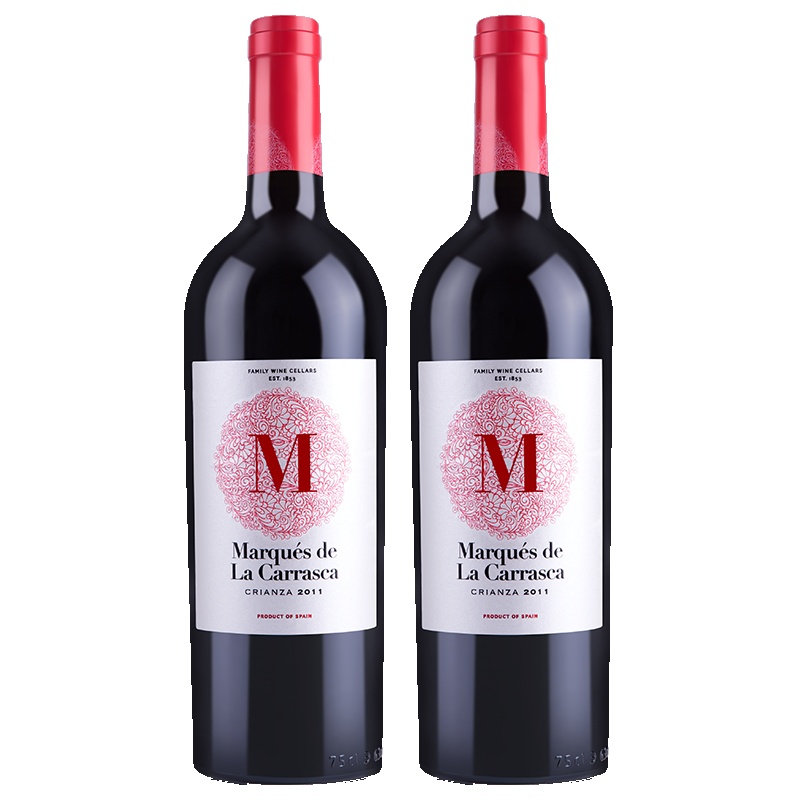 LOZANO洛萨诺酒庄西班牙原瓶进口法定产区DO级红玛卡干红干型葡萄酒750ml*2瓶装